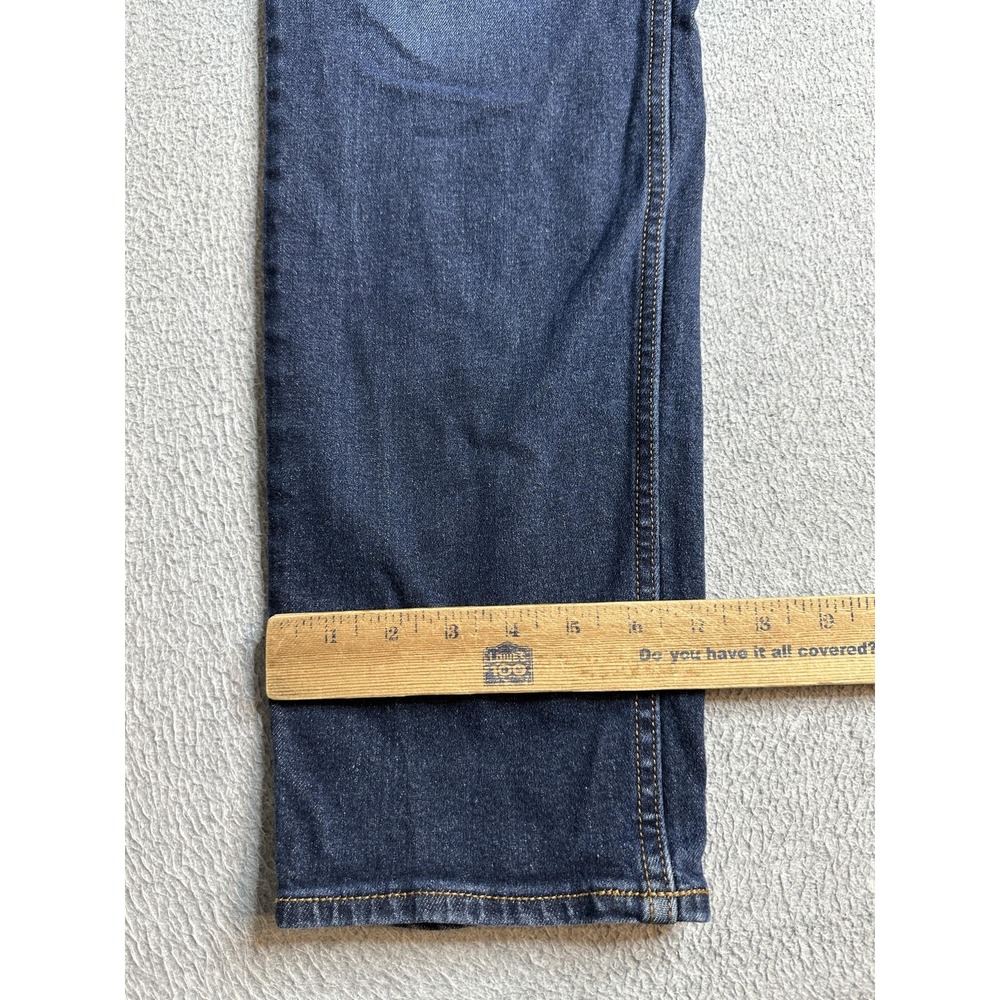 Old Navy Athletic Jeans Mens 34x34 (34x31) Dark Wash Blue Built-In Flex Denim - Picture 4 of 14